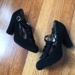 Suede Ruffle Steve Madden Heels